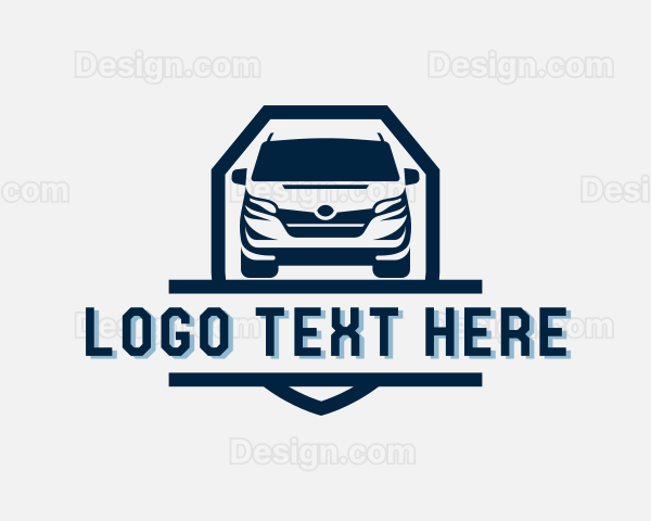 Driving Van Transportation Logo