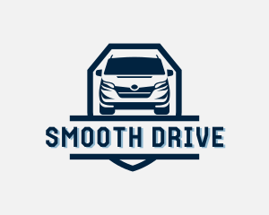 Driving Van Transportation logo design