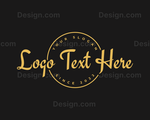 Golden Luxurious Wordmark Logo