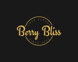 Golden Luxurious Wordmark  logo design