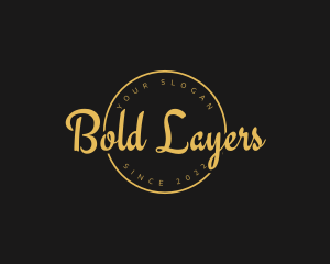 Golden Luxurious Wordmark  logo design