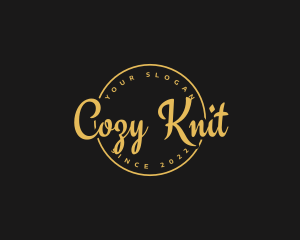 Golden Luxurious Wordmark  logo design