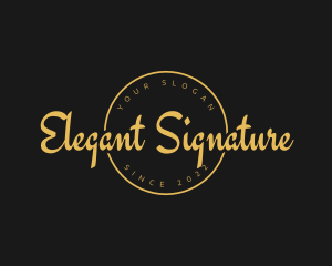 Golden Luxurious Wordmark  logo design