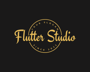 Golden Luxurious Wordmark  logo design