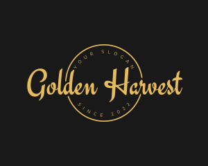 Golden Luxurious Wordmark  logo design