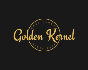 Golden Luxurious Wordmark  logo design