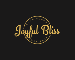 Golden Luxurious Wordmark  logo design