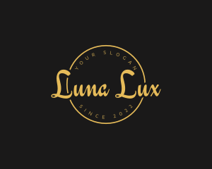 Golden Luxurious Wordmark  logo design