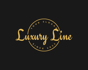 Golden Luxurious Wordmark  logo design