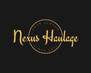 Golden Luxurious Wordmark  logo design