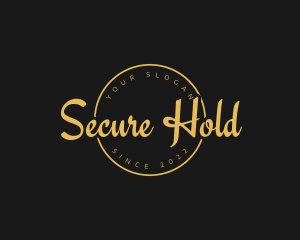 Golden Luxurious Wordmark  logo design