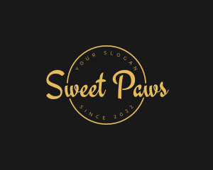 Golden Luxurious Wordmark  logo design