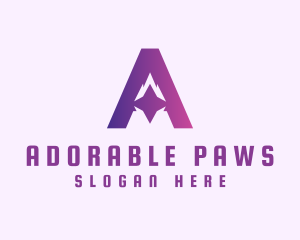 Violet Gradient A logo design