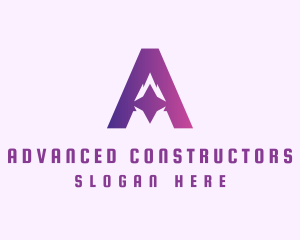 Violet Gradient A logo design