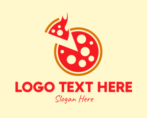 Spicy - Hot Pepperoni Pizza logo design