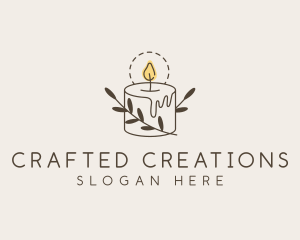 Candle Aromatherapy Flame logo design