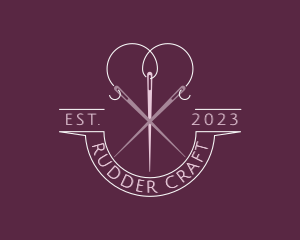 Heart Needle Thread logo design