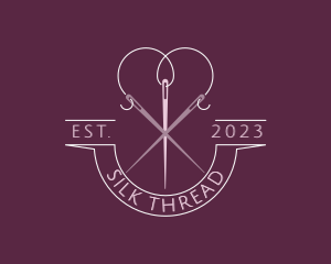 Heart Needle Thread logo design