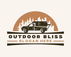 Pickup Car Travel Camping logo design