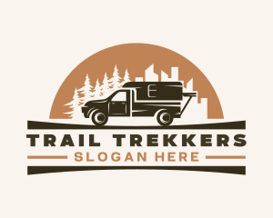 Pickup Car Travel Camping logo design