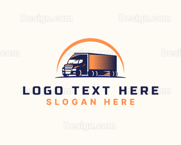 Logistic Truck Transport Logo