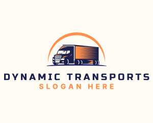 Logistic Truck Transport logo design