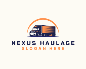 Logistic Truck Transport logo design