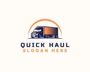 Logistic Truck Transport logo design