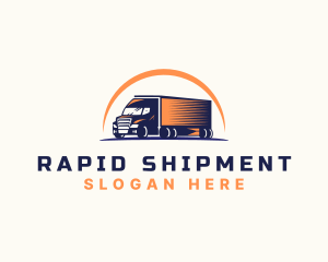 Logistic Truck Transport logo design