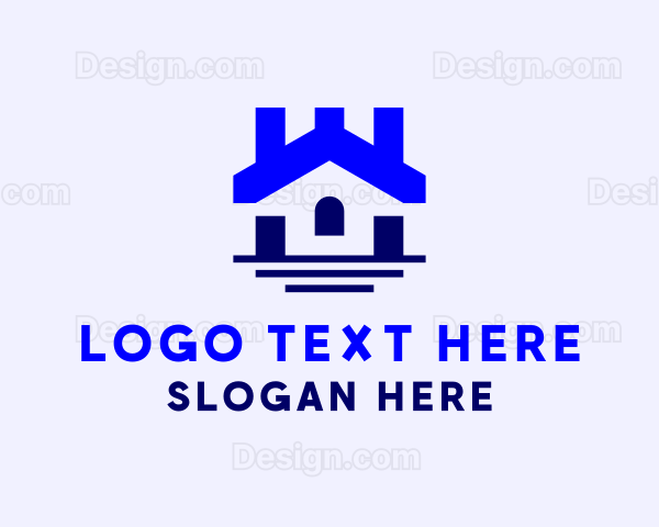 House Roofing Chimney Logo