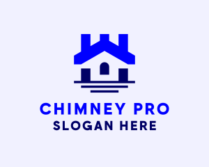 House Roofing Chimney logo design