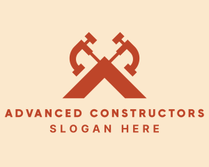 Handyman Hammer Letter A logo design