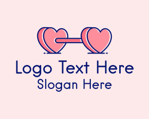 Heart - Heart Love Weights logo design