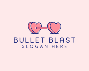 Heart Love Weights  logo design