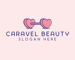 Heart Love Weights  logo design