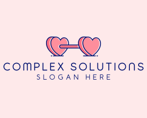 Heart Love Weights  logo design