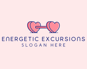 Heart Love Weights  logo design