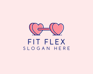 Heart Love Weights  logo design