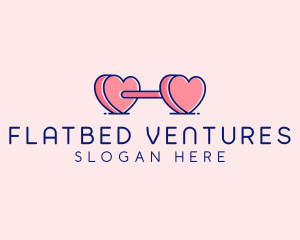 Heart Love Weights  logo design