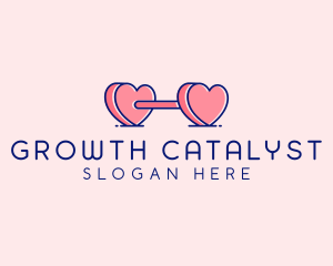 Heart Love Weights  logo design