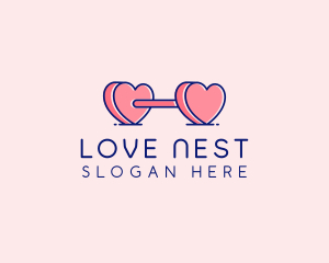 Heart Love Weights  logo design