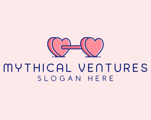 Heart Love Weights  logo design