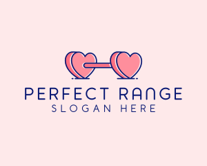 Heart Love Weights  logo design