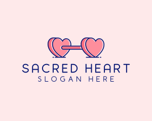 Heart Love Weights  logo design