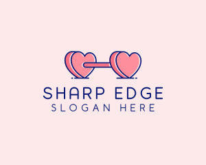 Heart Love Weights  logo design