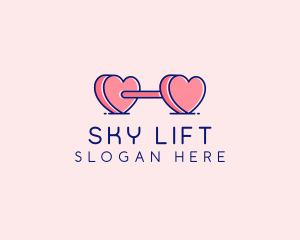 Heart Love Weights  logo design