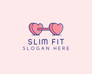 Heart Love Weights  logo design