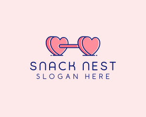 Heart Love Weights  logo design