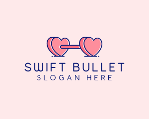 Heart Love Weights  logo design