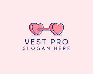 Heart Love Weights  logo design